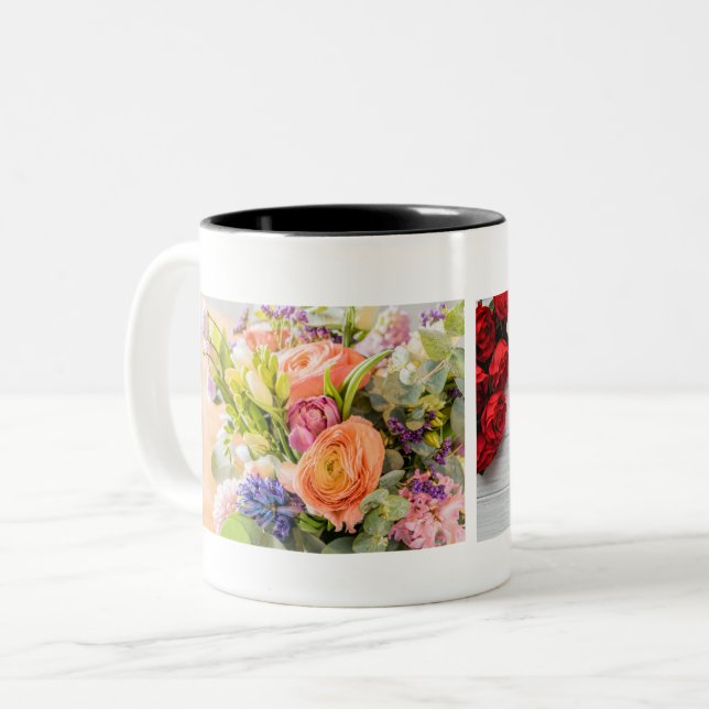 Tasse 2 Couleurs Musique cadeau Valentine (Devant gauche)