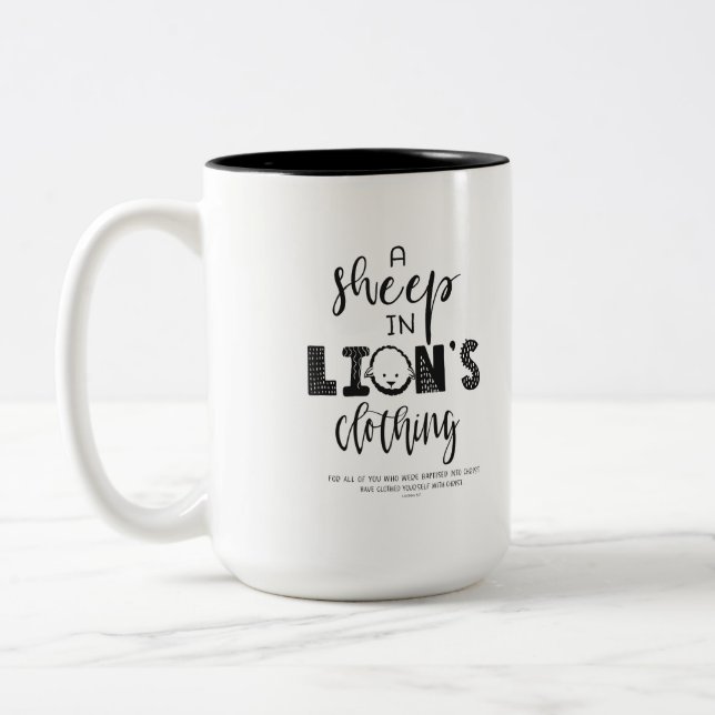 Tasse 2 Couleurs Musique chrétienne noire et blanche (Gauche)