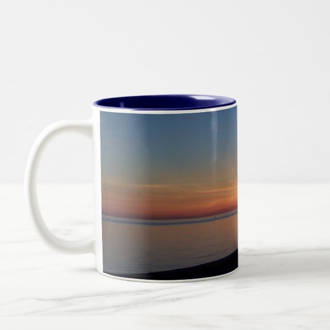 Tasse 2 Couleurs Musique couchant du lac Michigan (Gauche)