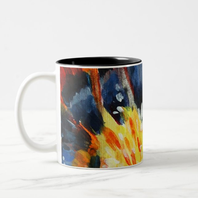 Tasse 2 Couleurs Musique d'art orangé (Gauche)