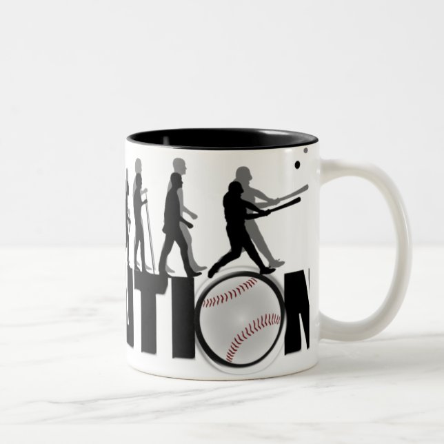 Tasse 2 Couleurs Musique de baseball de l'évolution (Droit)