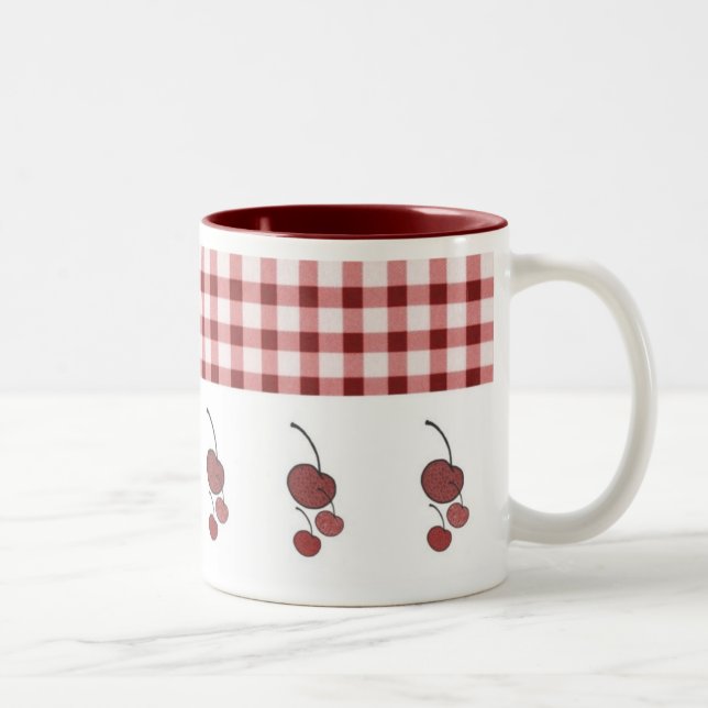 Tasse 2 Couleurs Musique de cerises à la campagne (Droit)