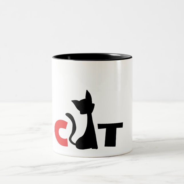 Tasse 2 Couleurs Musique de chat (Centre)