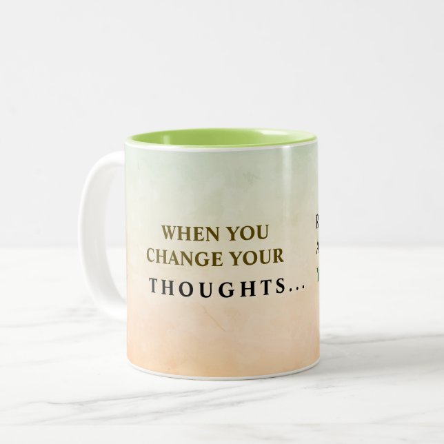 Tasse 2 Couleurs Musique de citation de vie (Devant gauche)