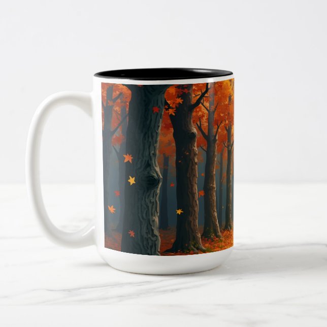 Tasse 2 Couleurs Musique de conception d'automne (Gauche)