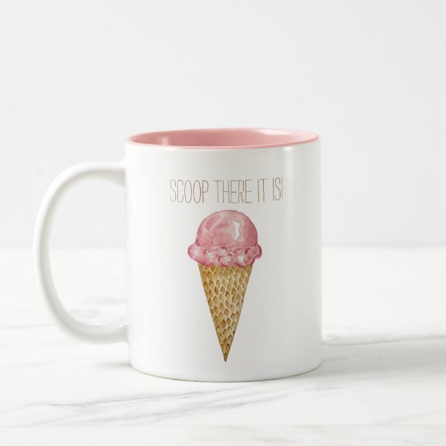 Tasse 2 Couleurs Musique de glace d'aquarelle (Gauche)