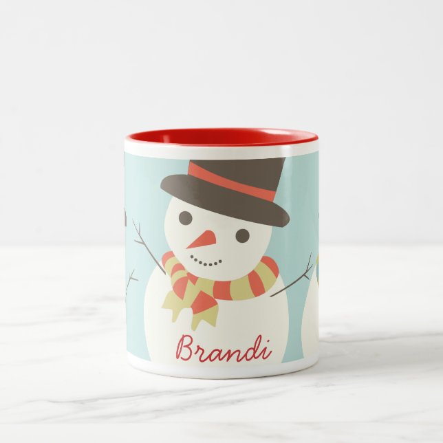 Tasse 2 Couleurs Musique de la fête des neiges (Centre)