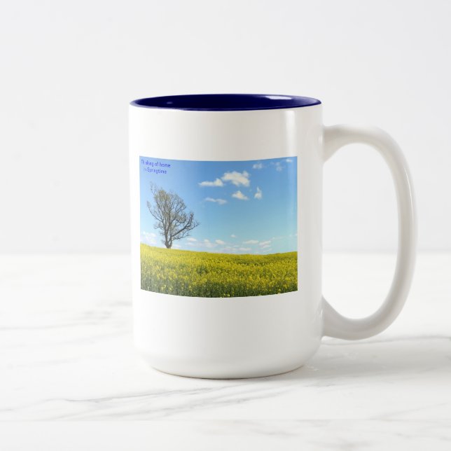 Tasse 2 Couleurs Musique de la nature (Droit)