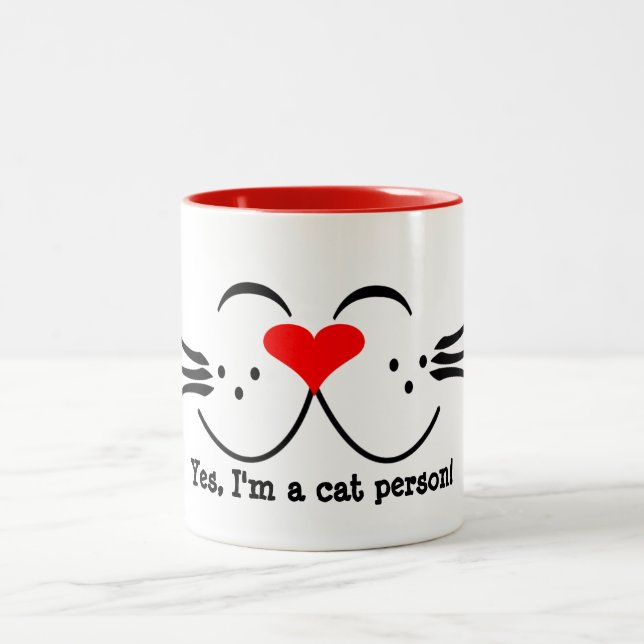 Tasse 2 Couleurs Musique de la personne du chat (Centre)