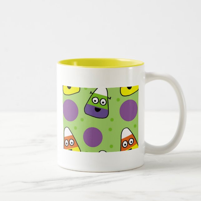 Tasse 2 Couleurs Musique de maïs d'Halloween (Droit)
