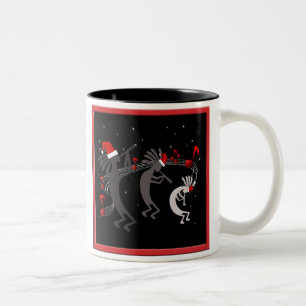 Tasse 2 Couleurs Musique de Noël Kokopelli