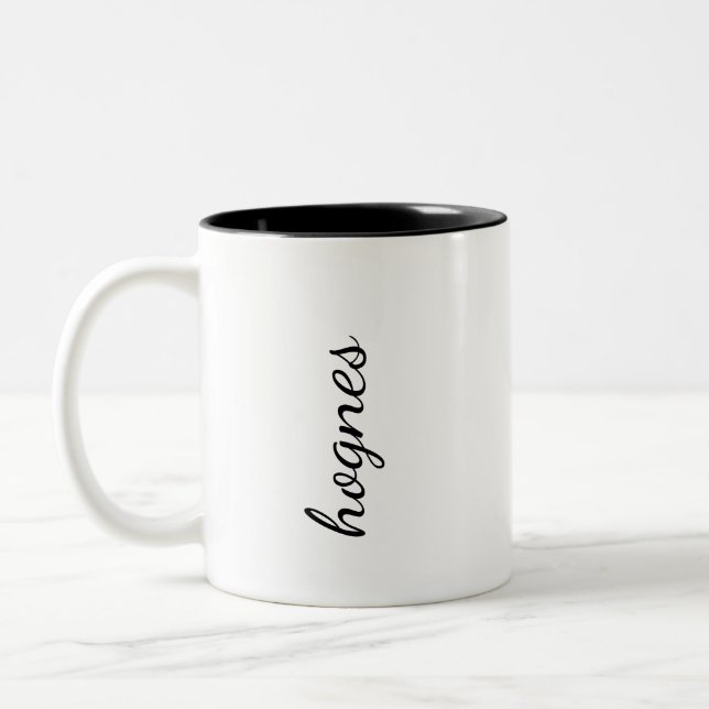 Tasse 2 Couleurs Musique de nom personnalisée (Gauche)
