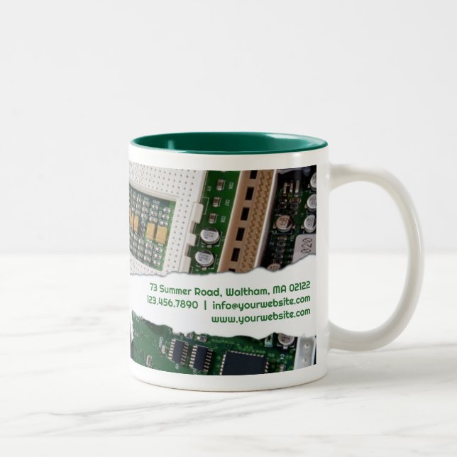 Tasse 2 Couleurs Musique de réparation d'ordinateur (Droit)