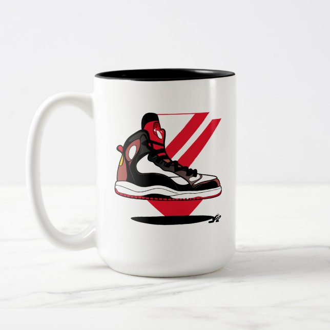 Tasse 2 Couleurs Musique de tête basket (Gauche)