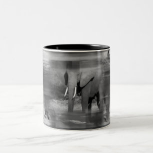 Tasse 2 Couleurs Musique des éléphants