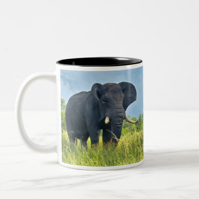 Tasse 2 Couleurs Musique des éléphants africains (Gauche)