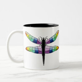 Tasse 2 Couleurs Musique des libellules arc-en-ciel