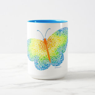 Tasse 2 Couleurs Musique des papillons