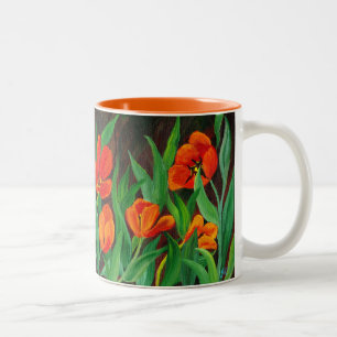 Tasse 2 Couleurs Musique des Tulipes rouges
