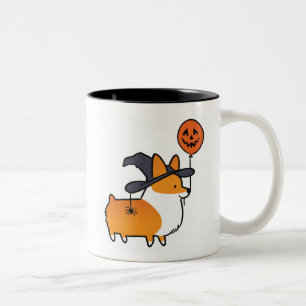 Tasse 2 Couleurs Musique d'Halloween Corgi rouge   CorgiThings