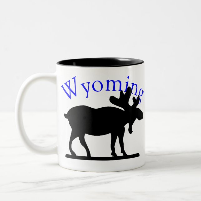Tasse 2 Couleurs Musique d'orignal du Wyoming (Gauche)