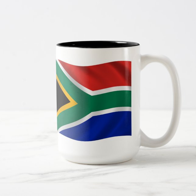 Tasse 2 Couleurs Musique du drapeau sud-africain (Droit)