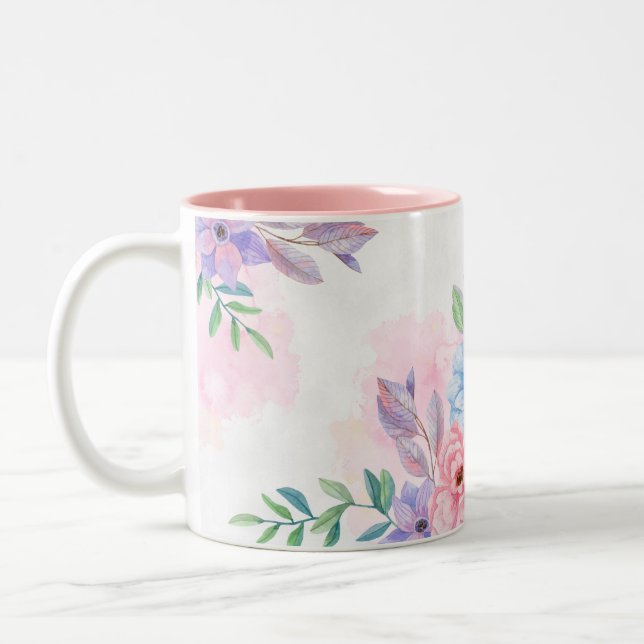 Tasse 2 Couleurs Musique florale (Gauche)