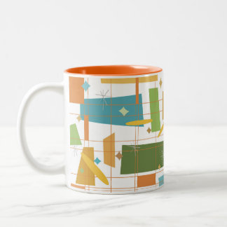 Tasse 2 Couleurs Musique géométrique du milieu du siècle