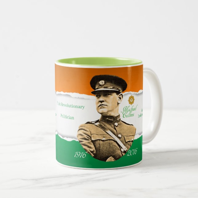 Tasse 2 Couleurs Musique irlandaise (Devant droit)