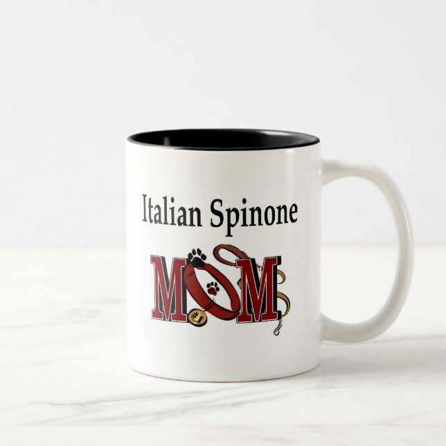 Tasse 2 Couleurs Musique italienne de maman spinone (Droit)
