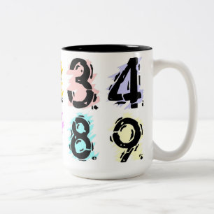 Tasse 2 Couleurs Musique numérotée