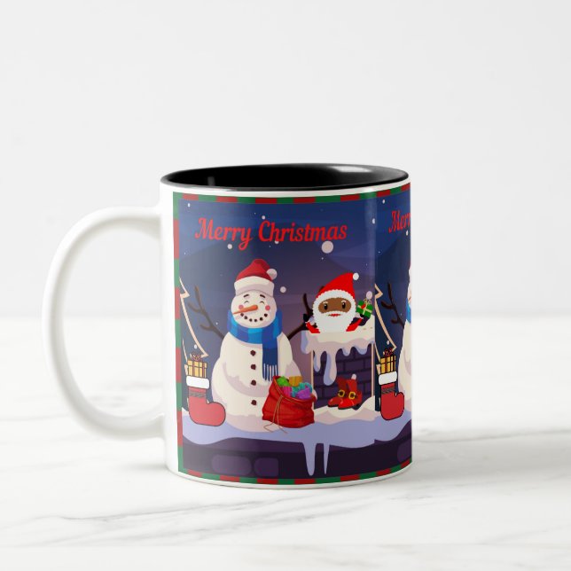Tasse 2 Couleurs Musique Père Noël africaine (Gauche)