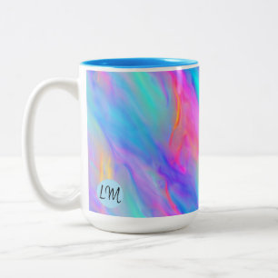 Tasse 2 Couleurs Musique personnalisée de flux de néon