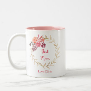 Tasse 2 Couleurs Musique personnalisée "Meilleure maman" avec dét