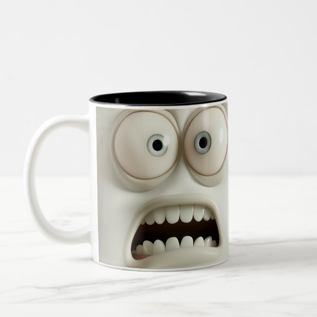 Tasse 2 Couleurs Musique Sarcastique Face 3D (Gauche)