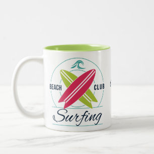 Tasse 2 Couleurs Musique Surfer de nom personnalisé