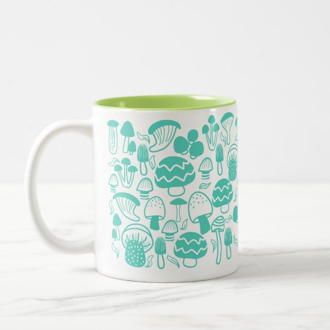 Tasse 2 Couleurs Musique Turquoise blanche (Gauche)