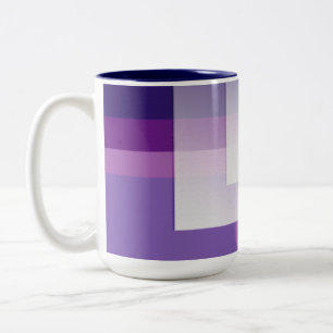 Tasse 2 Couleurs Musique violette et blanche