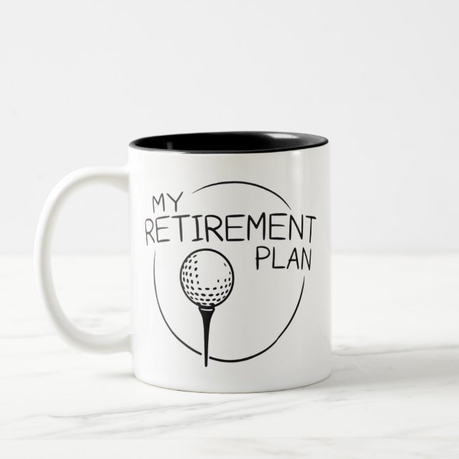 Tasse 2 Couleurs My Retirement Plan Funny Saying Golfing Golfer  (Gauche)