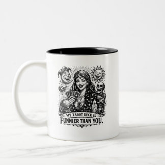 Tasse 2 Couleurs My Tarot Deck Is Funnier Than You – Vintage Comic 