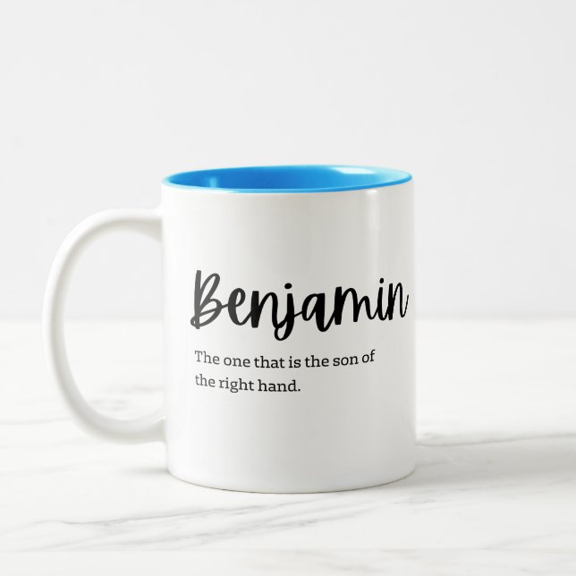 Tasse 2 Couleurs Name meaning: Benjamin (Gauche)