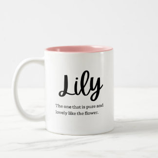 Tasse 2 Couleurs Name meaning: Lily