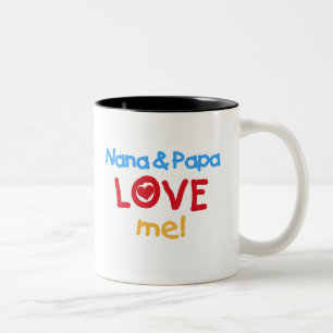 Tasse 2 Couleurs Nana et le papa m'aiment