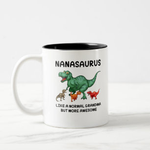 Tasse 2 Couleurs Nanasaurus Comme Une Grand-Mère Normale Mais Plus 
