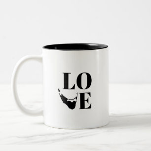 Tasse 2 Couleurs Nantucket Love Graphic Print Island Silhouette