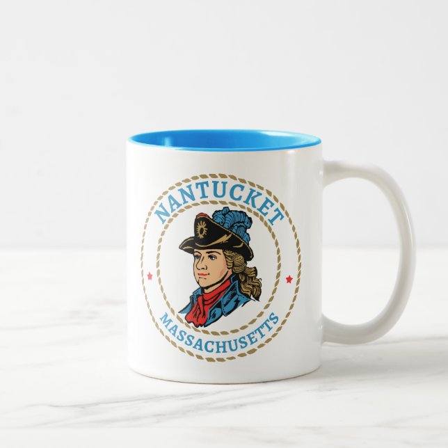 Tasse 2 Couleurs Nantucket Massachusetts Colonial (Droit)