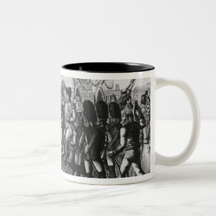 Tasse 2 Couleurs Napoléon I passant en revue le Federes du parisie