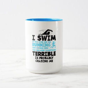 Tasse 2 Couleurs Natation - Je nage