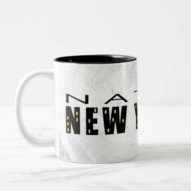 Tasse 2 Couleurs Natif New Yorkais noir (Gauche)