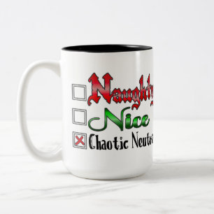 Tasse 2 Couleurs Naughty Or Nice Gamers Edition Blanc